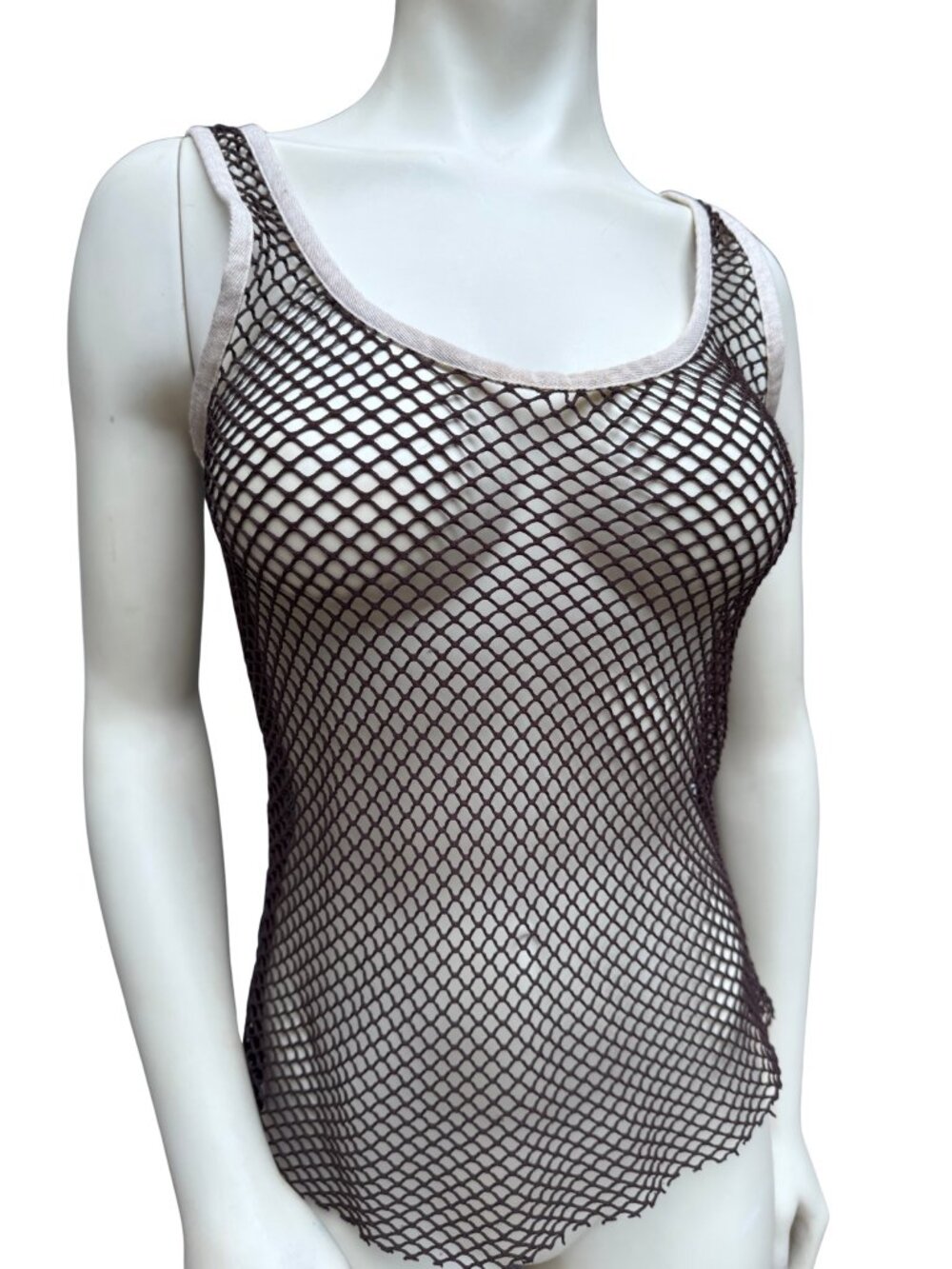 D&G Dolce & Gabbana Beachwear Fishnet Mesh Tank Top Unisex